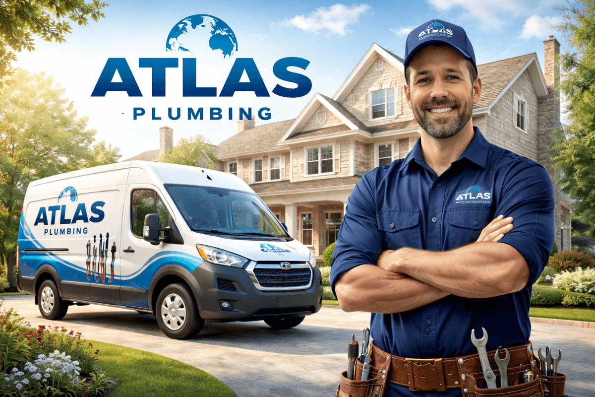 Atlas Plumbing technician with service van